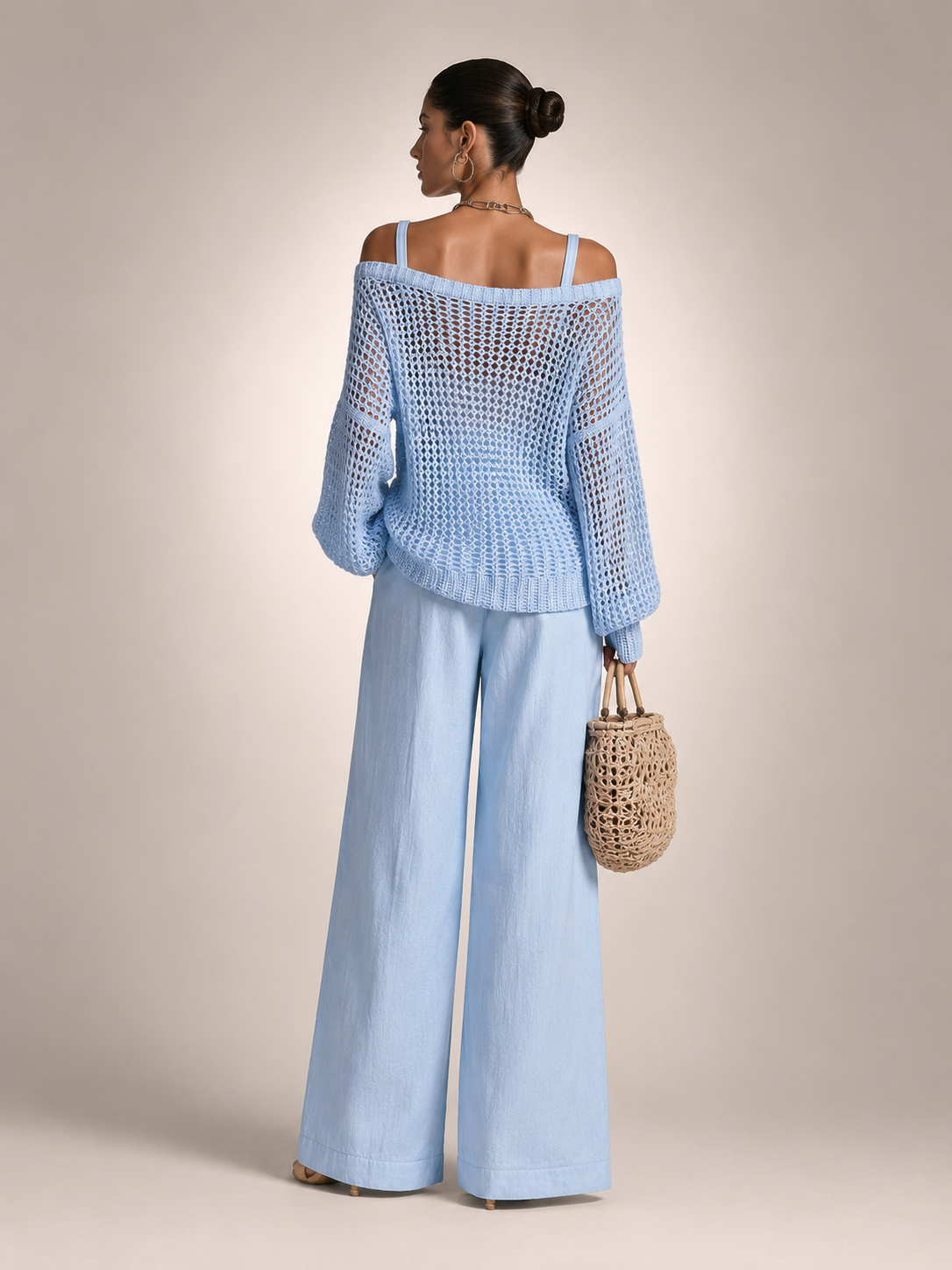 Hortense | Ensemble Épaules Dénudées, Pantalon Large