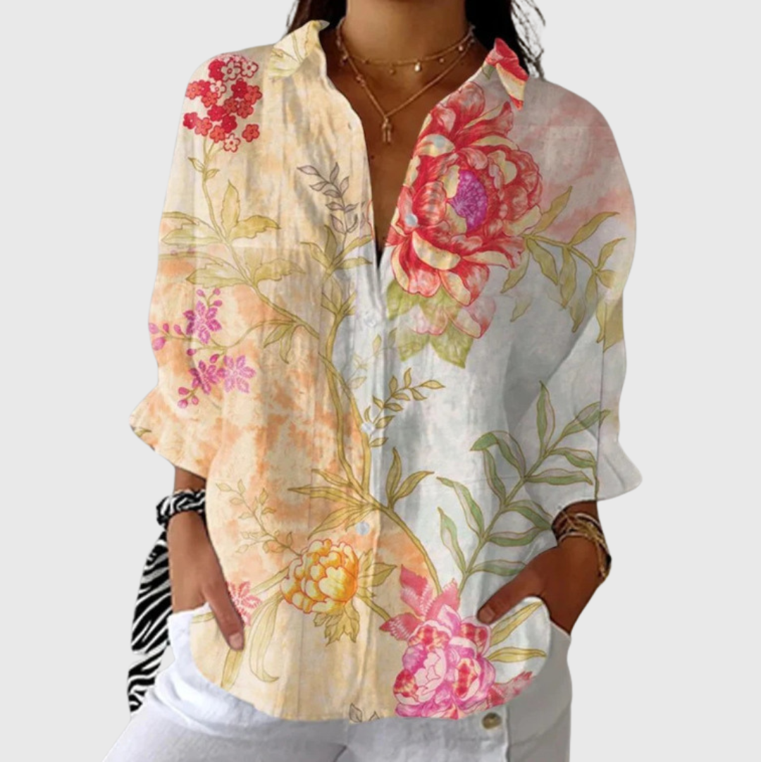 Blusa leggera e colorata con stampa
