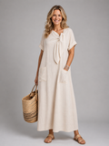 Marion | Robe Maxi Décontractée, Col Rond