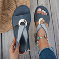 Skylar | Sandali Piani con Fibbia in Metallo