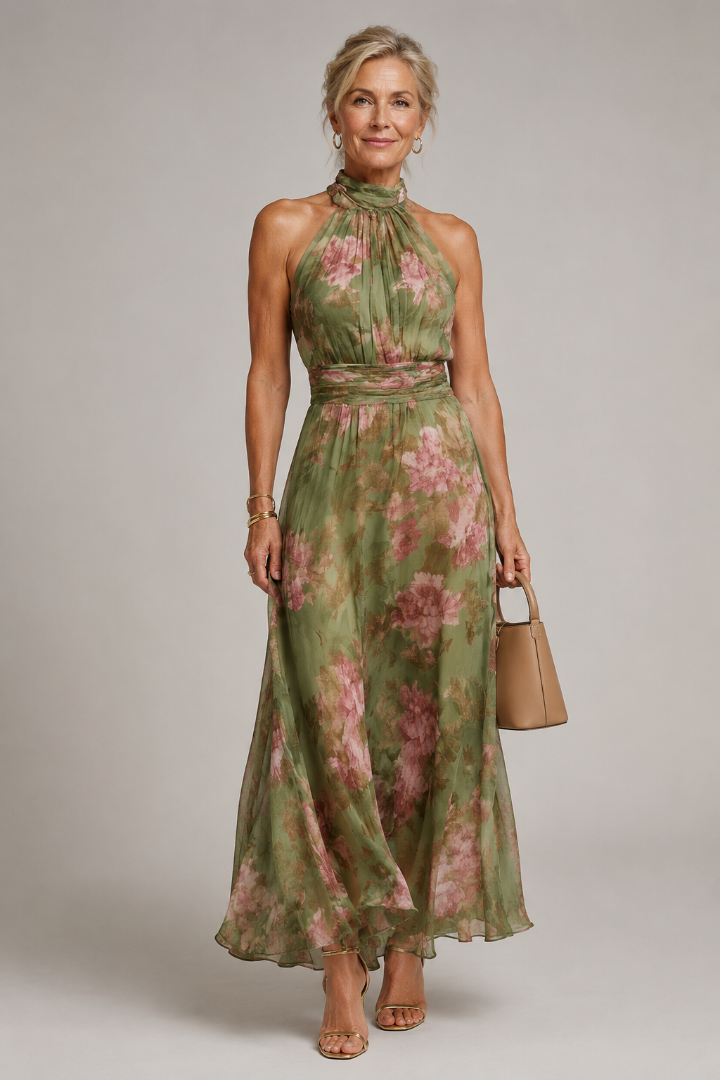 Julie | Robe Halter Fleurie