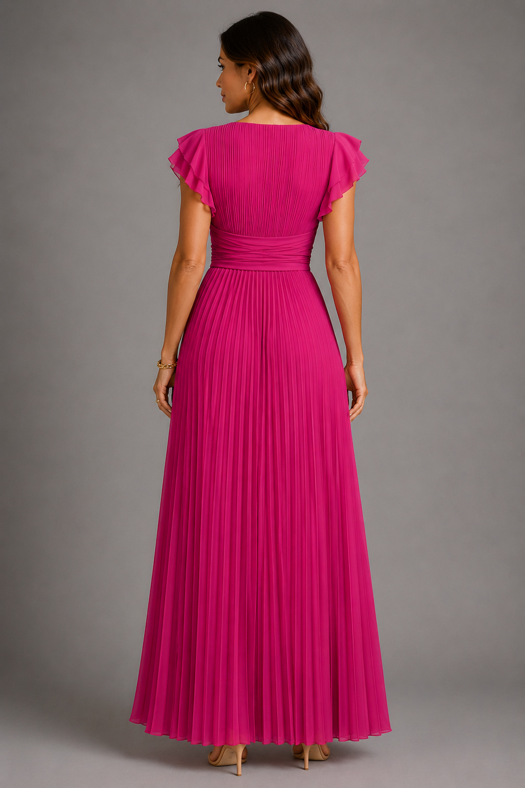 Sélène | Robe Longue Glamour Plissée