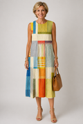 Ève | Robe Midi Géométrique