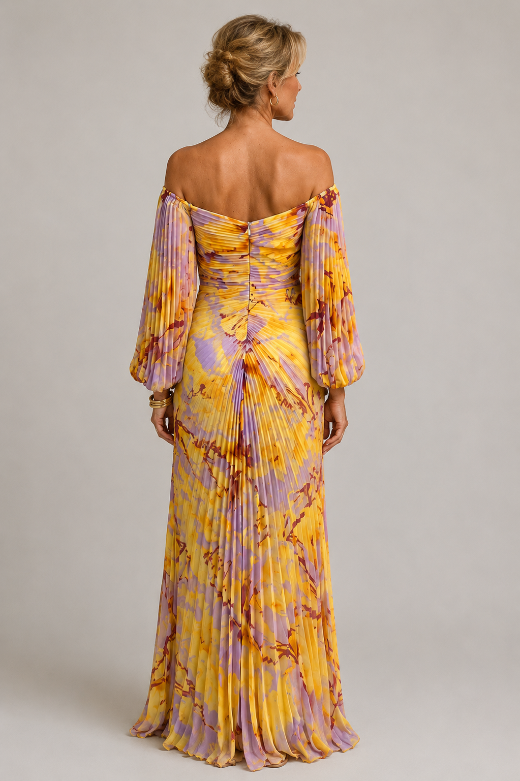 Marielle | Robe Longue Fleurie, Décolleté Profond