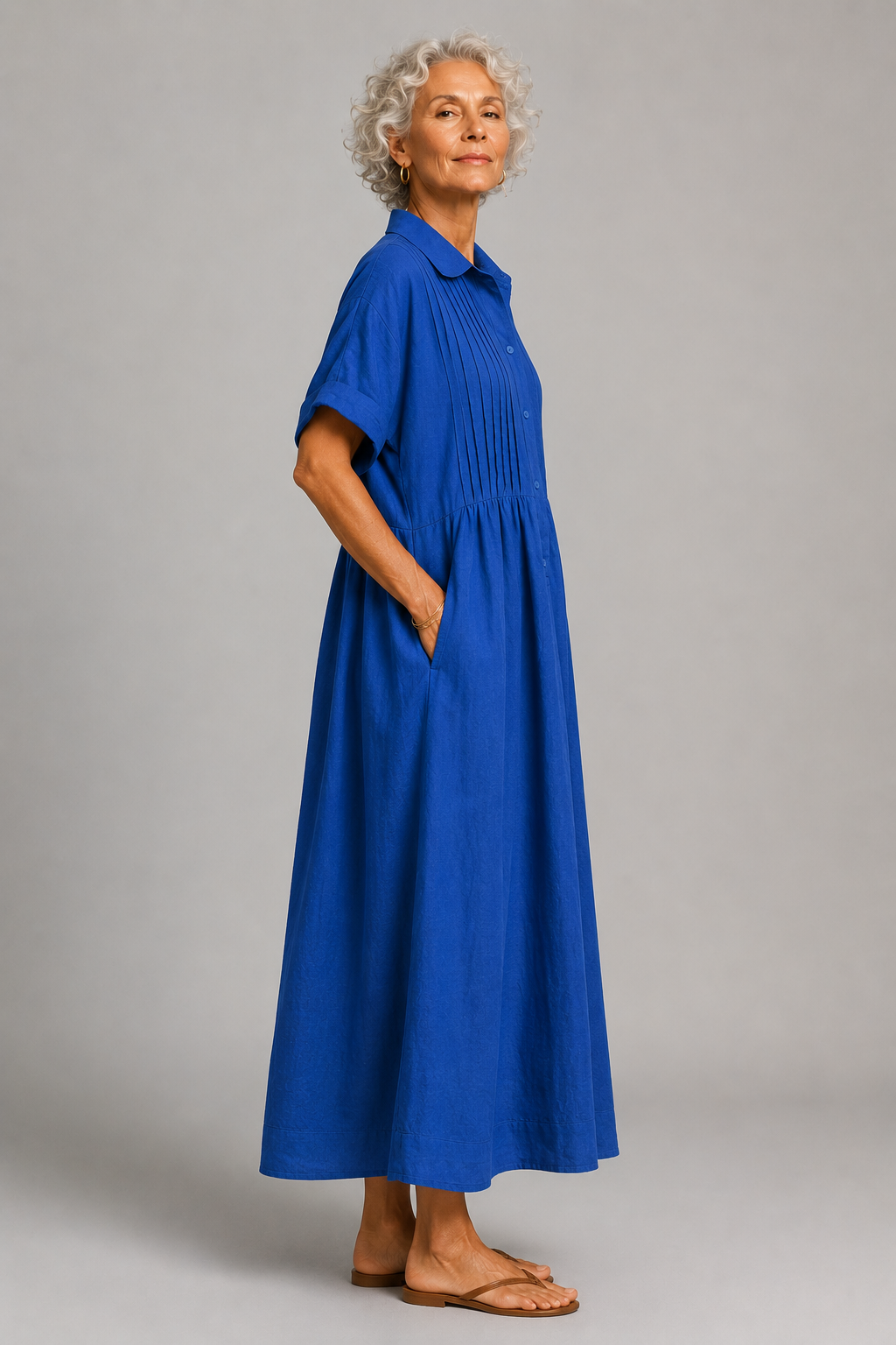 Océane | Robe Maxi d'Été Bleue