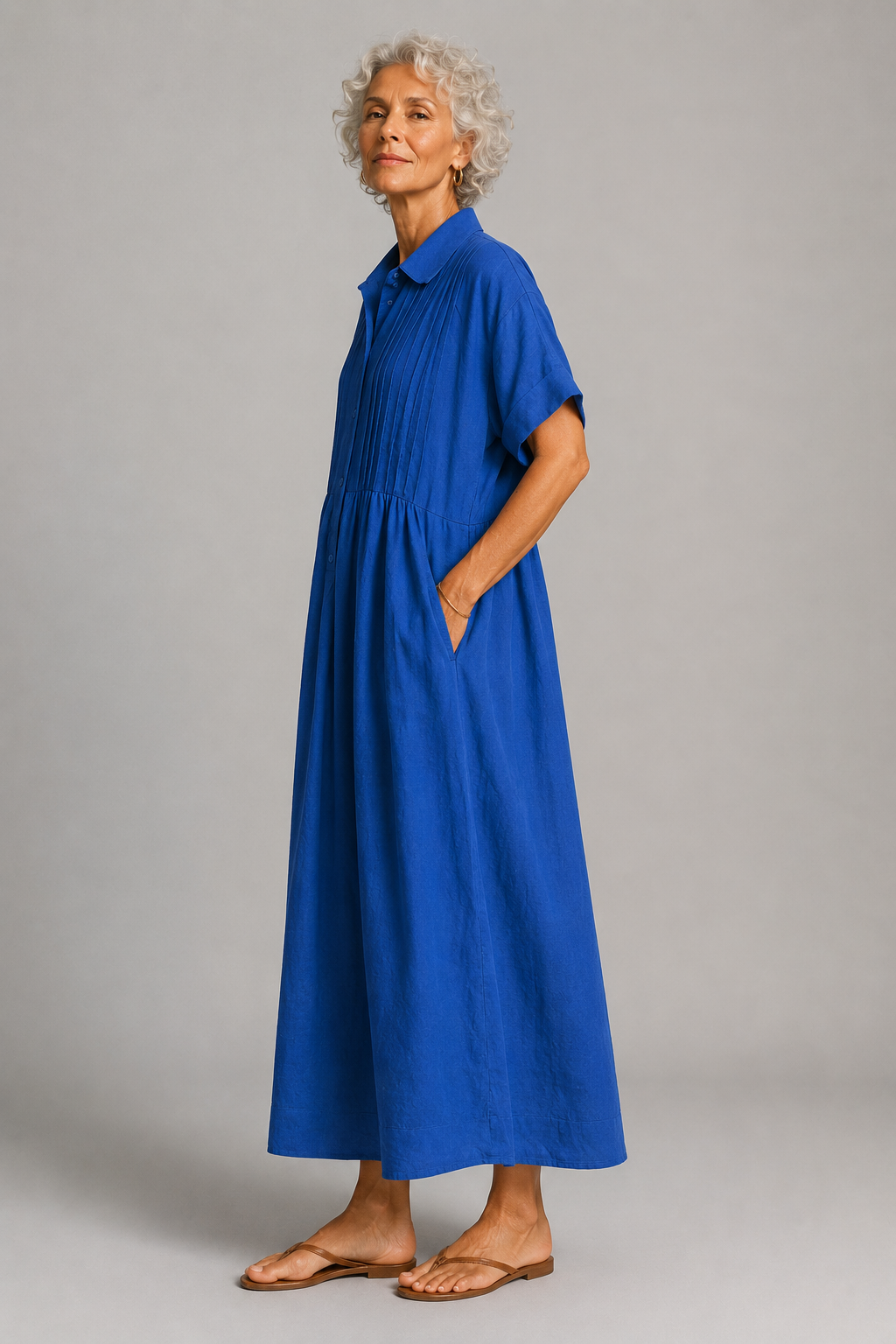 Océane | Robe Maxi d'Été Bleue
