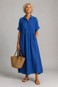 Océane | Robe Maxi d'Été Bleue