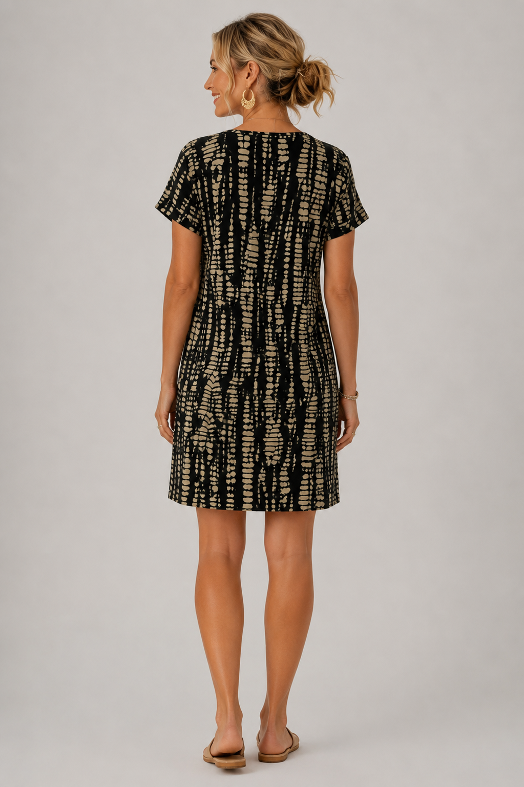 Constance | Robe Genou Colorblock, Col en V