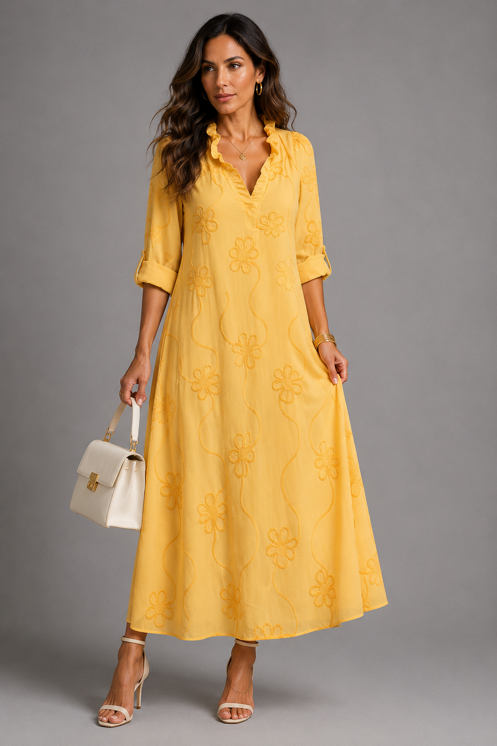 Ambre | Robe d'Été Fleurie Amincissante