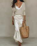 Eugénie | Robe Midi Satinée Élégante
