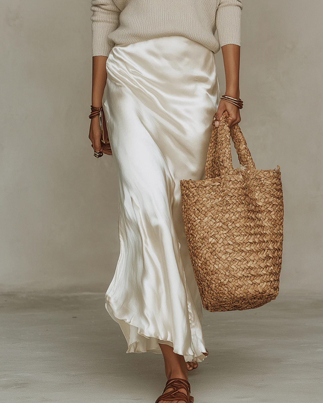 Anaïs™ | Robe midi satinée élégante