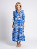 Yseult | Robe midi à manches trois-quarts et imprimé chaînes