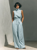 Marie | Ensemble Complet Débardeur et Pantalon Large en Coton et Lin