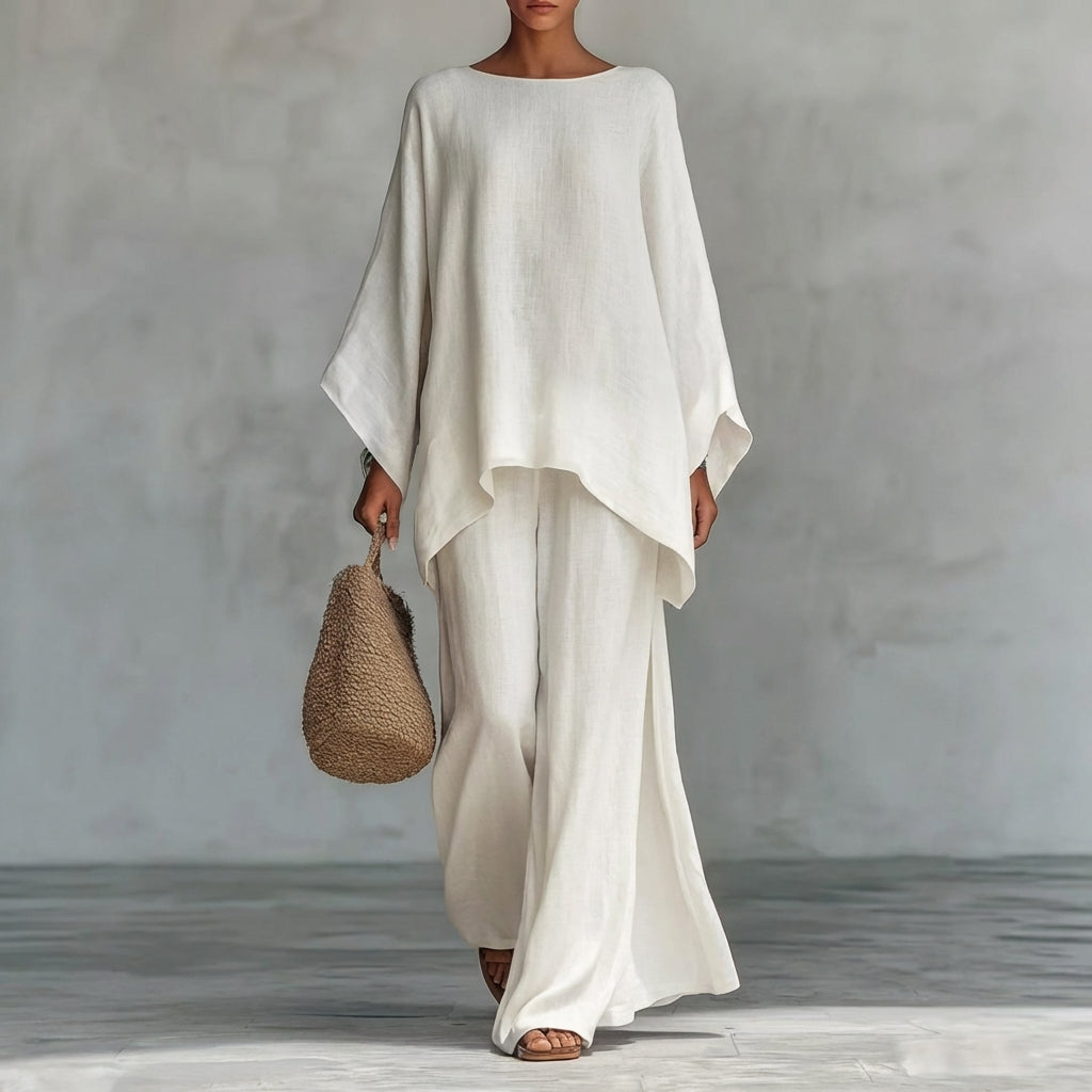 Christine | Ensemble Deux Pièces, Manches Longues, Pantalon Ample