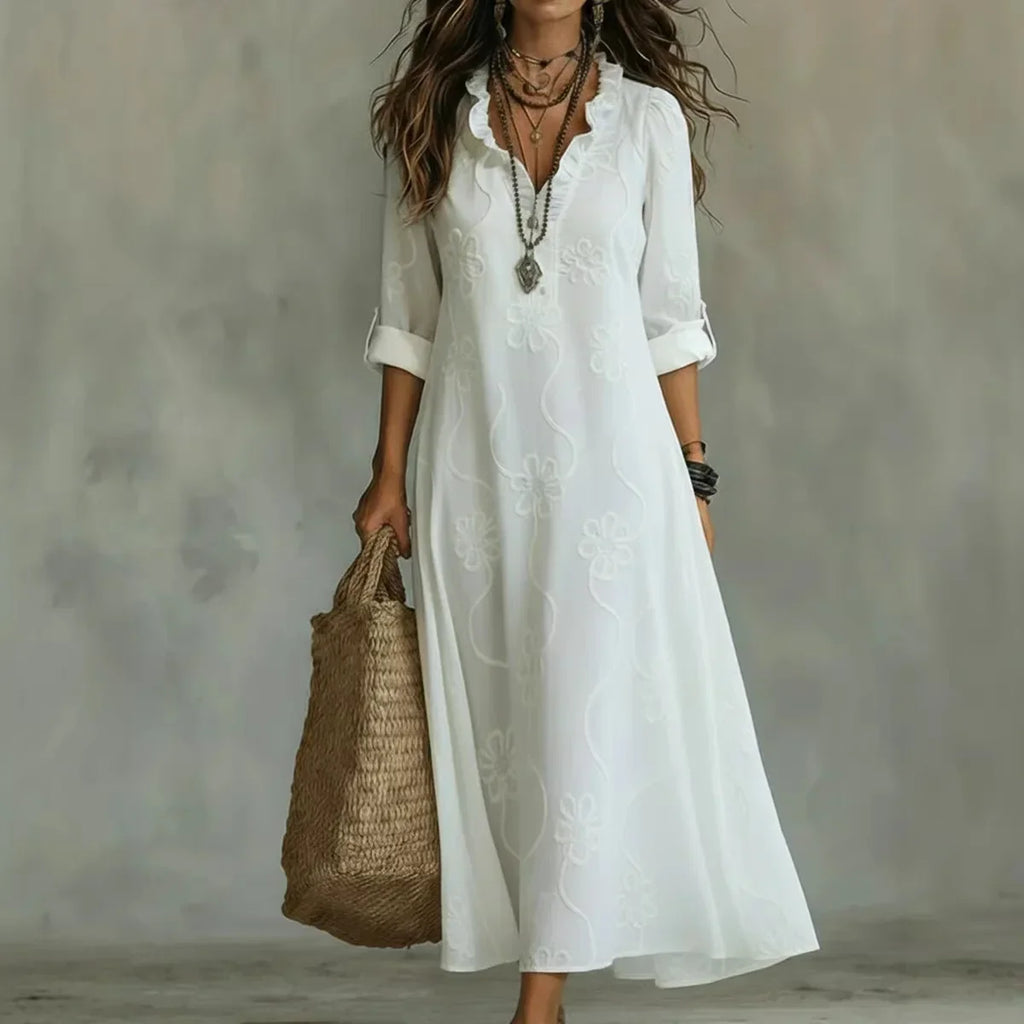 Mathilde | Robe Longue Fleurie d'Été