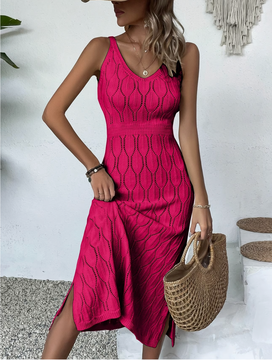 Alix | Robe Longue Sans Manches Style Cape