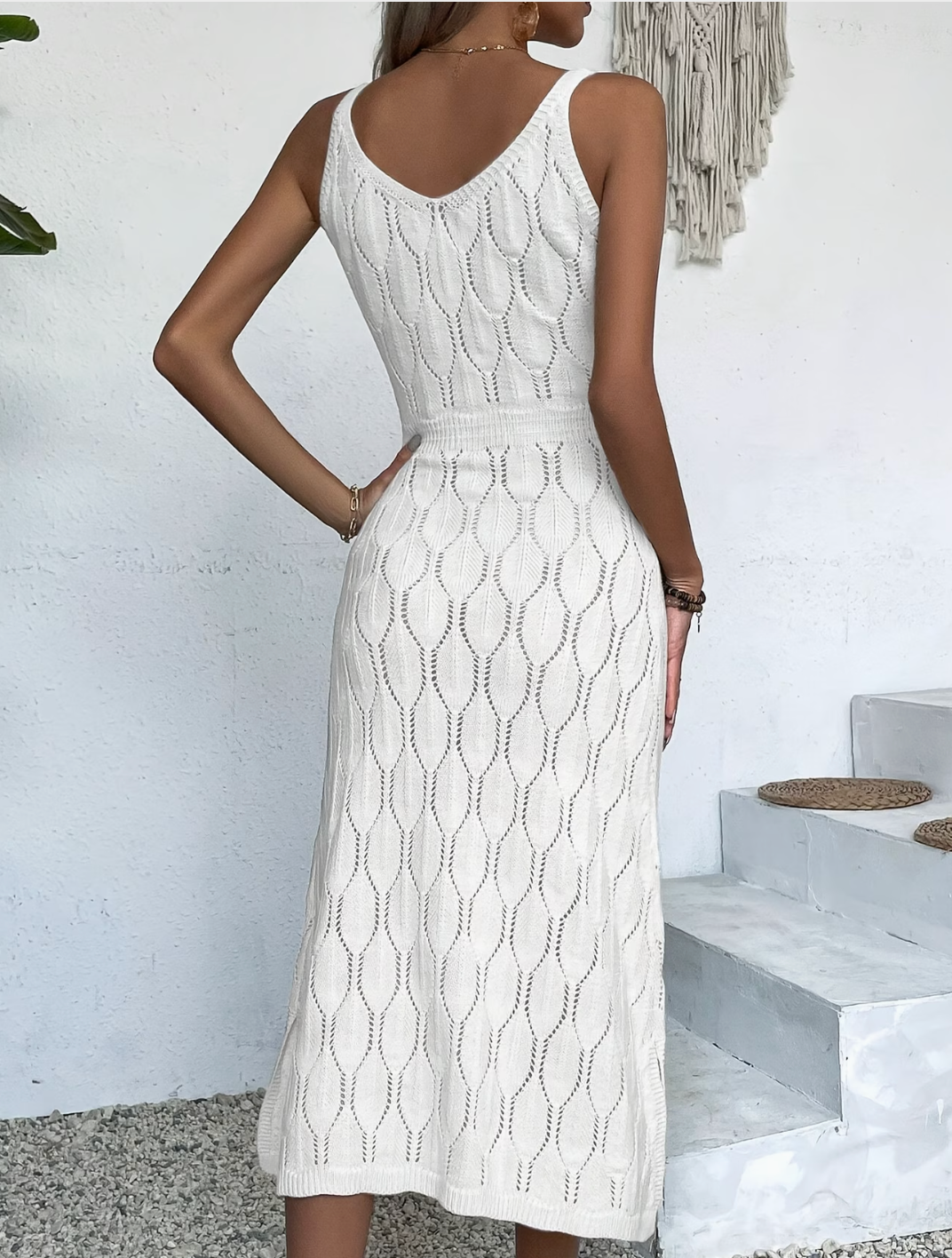 Alix | Robe Longue Sans Manches Style Cape