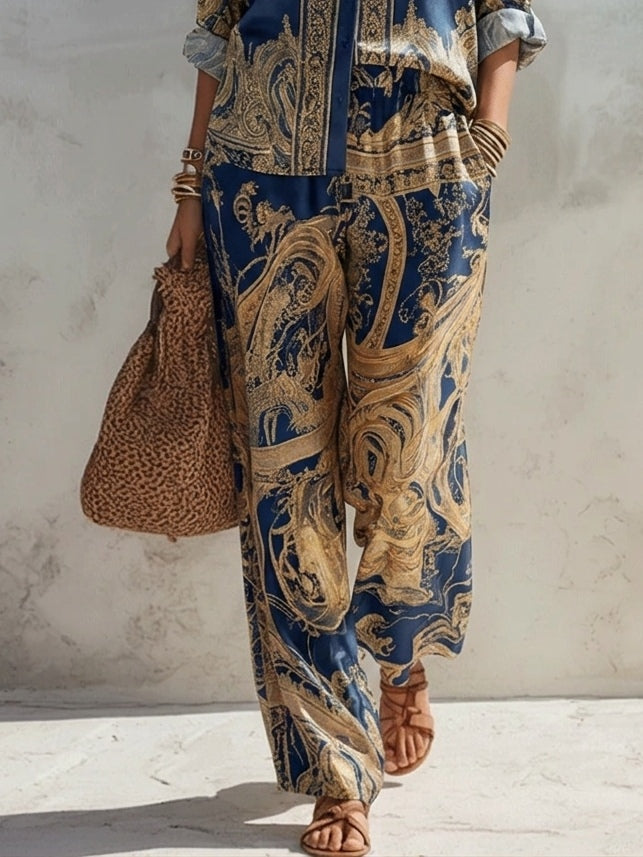 Imani | Ensemble baroque bleu marine