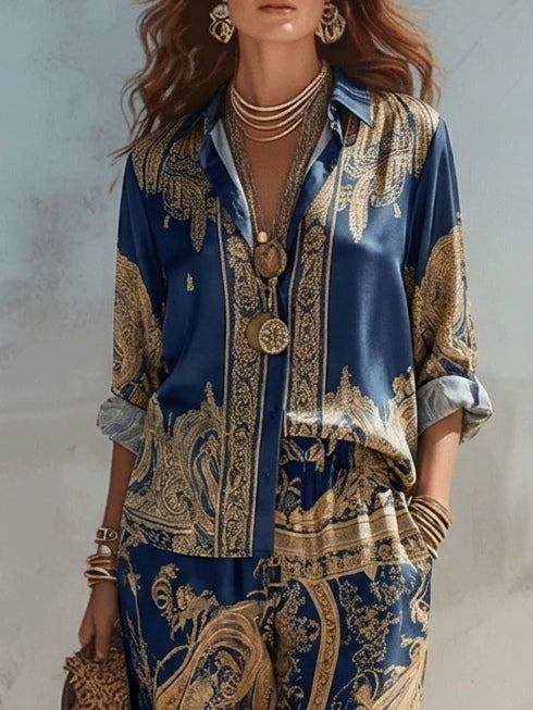 Imani | Ensemble baroque bleu marine