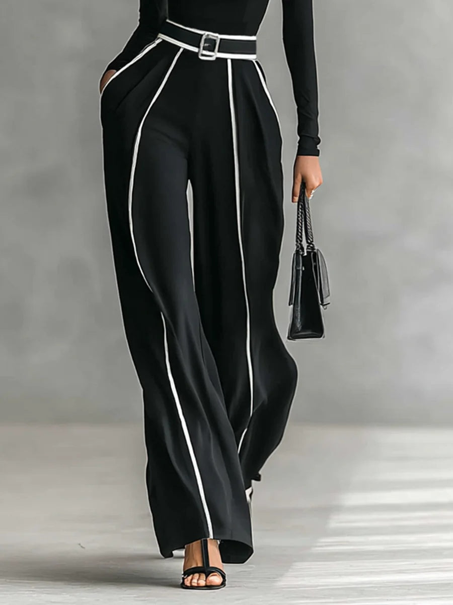 Véra | Ensemble Élégant à Détails Contrastés