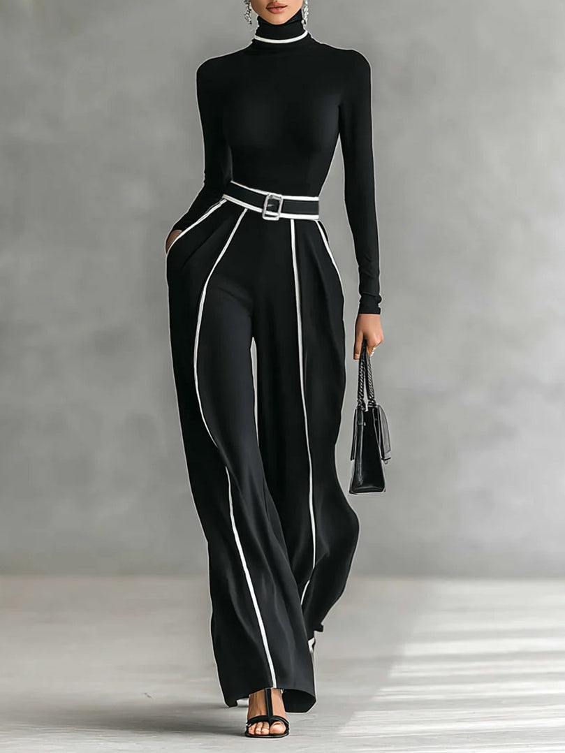 Véra | Ensemble Élégant à Détails Contrastés