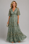 Solenne | Robe Midi Fleurie, Col Halter