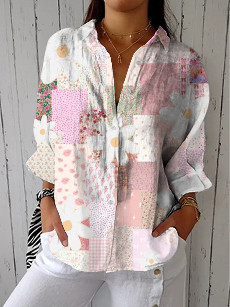Fanny | Camicetta Patchwork di margherite