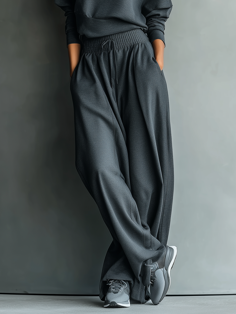 Félicité | Ensemble Tricot, Col Montant et Pantalon Large