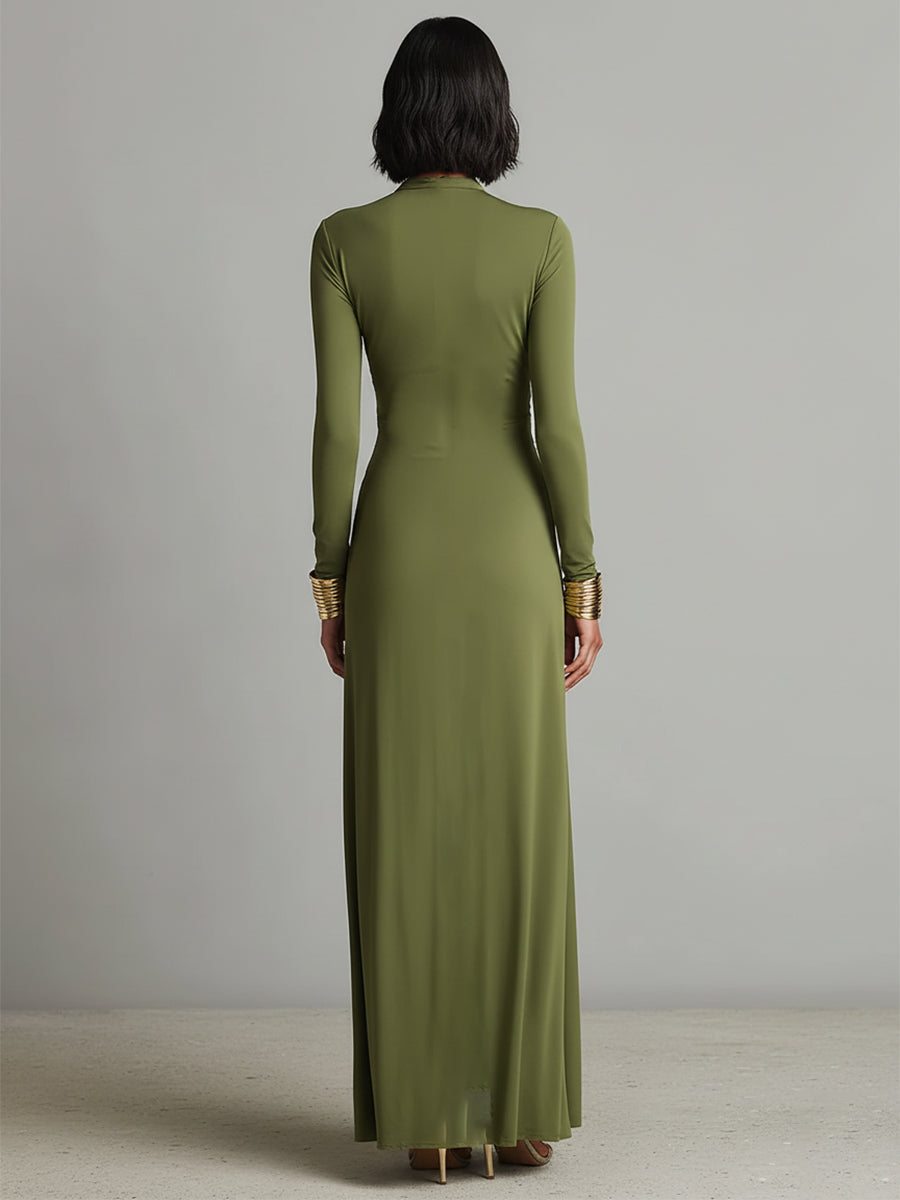 Valentine | Robe Maxi Col en V et Volants