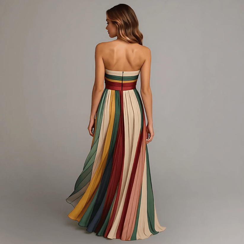 Colombe | Robe Longue Colorée Sans Manches