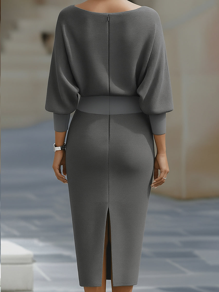 Alice | Robe midi drapée blanche