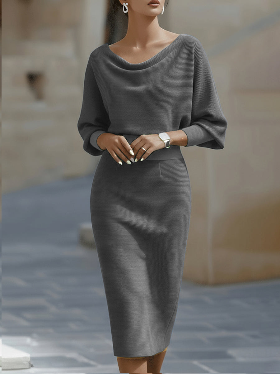 Alice | Robe midi drapée blanche