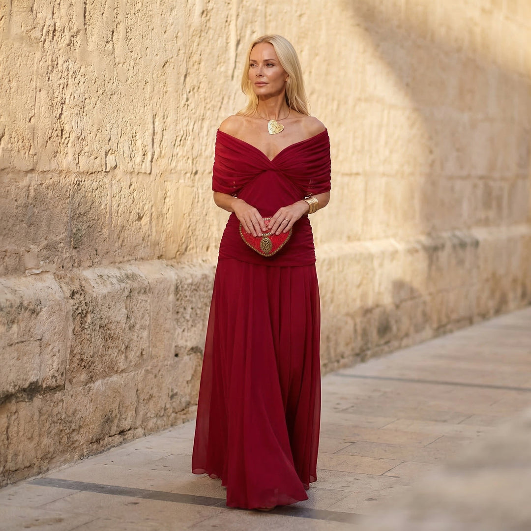 Coralie | Robe élégante rouge