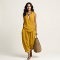 Solène | Ensemble Haut Cache-Cœur & Pantalon Large