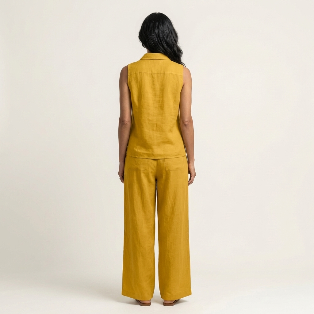 Solène | Ensemble Haut Cache-Cœur & Pantalon Large
