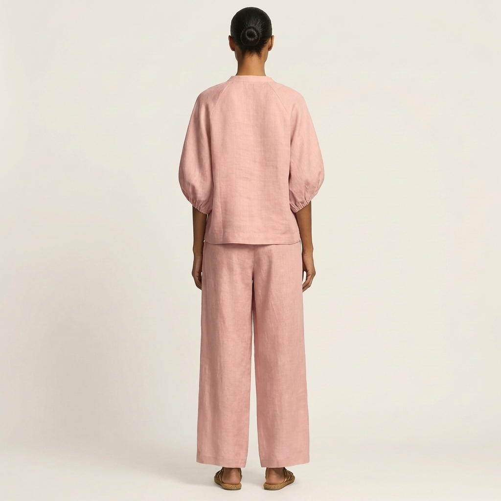 Marlène | Ensemble à Manches Bouffantes et Zip Devant