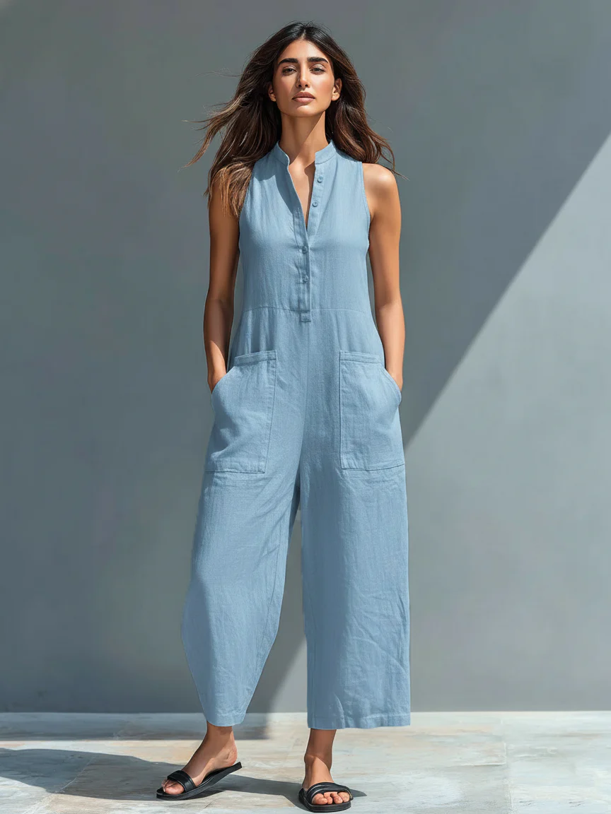 Céleste | Combinaison Minimaliste en Lin