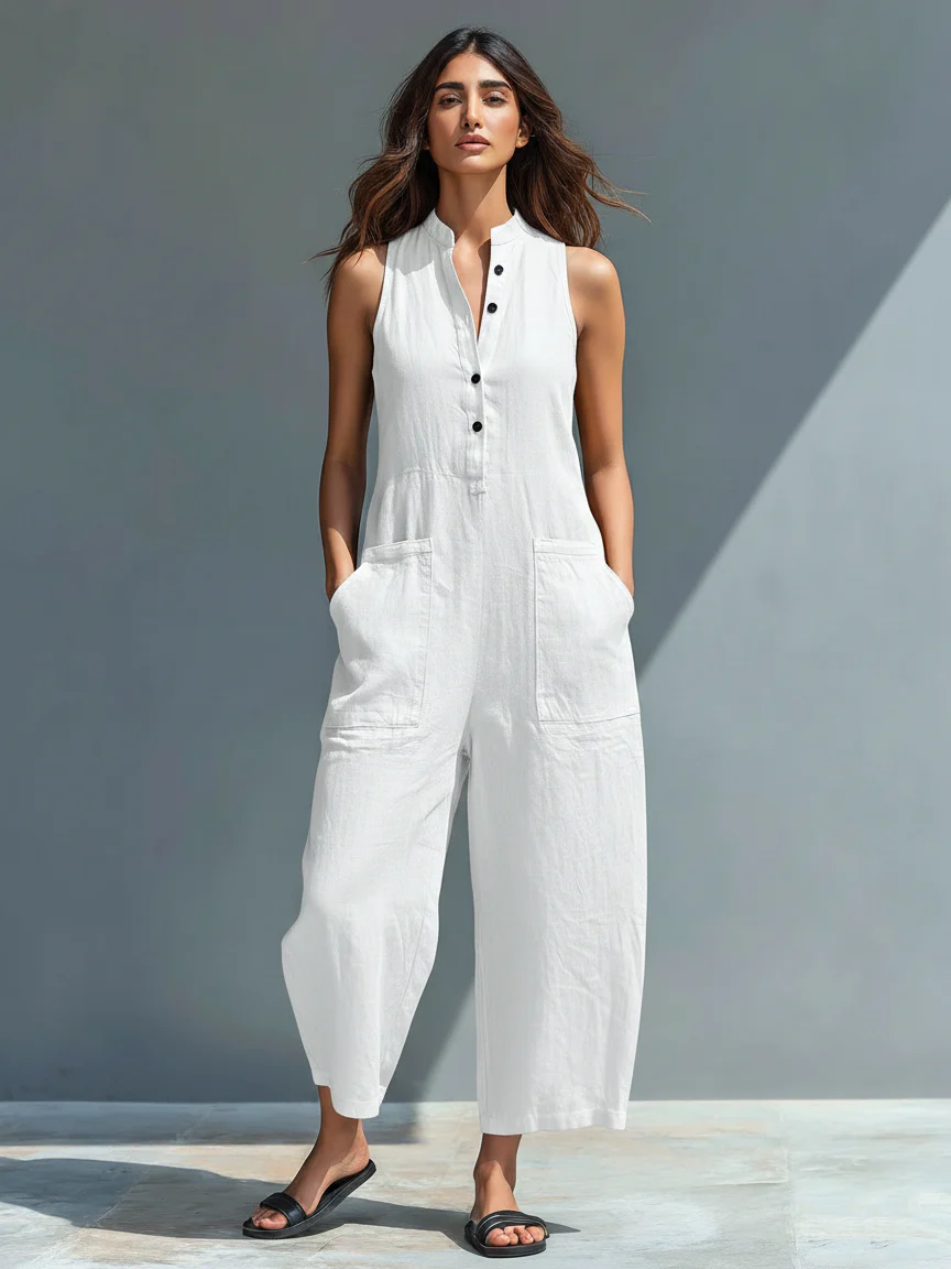 Céleste | Combinaison Minimaliste en Lin
