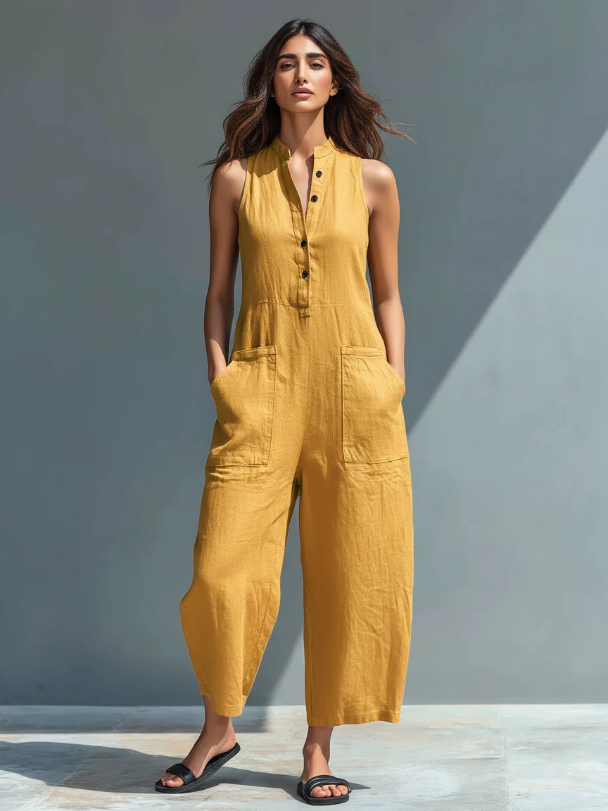 Céleste | Combinaison Minimaliste en Lin