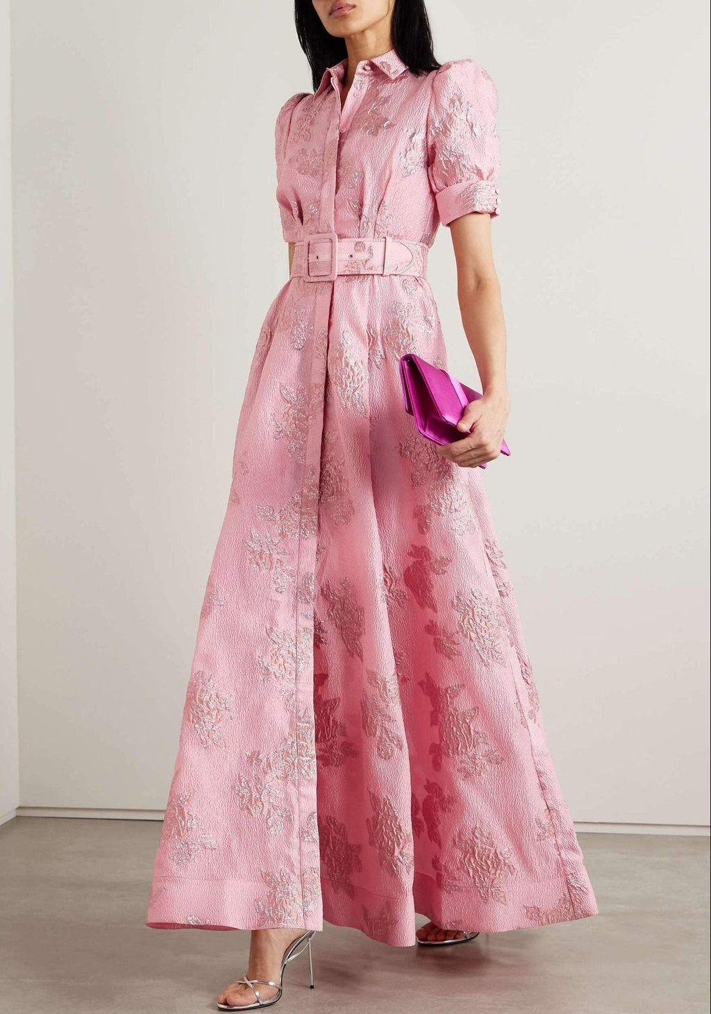 Ariane | Robe à Manches Bouffantes Courtes