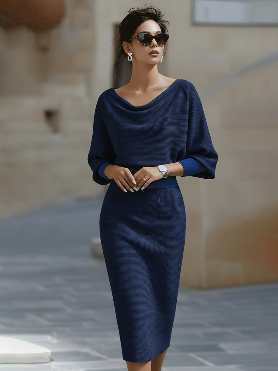 Alice | Robe midi drapée blanche