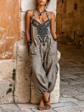 Louise | Combinaison Pantalon Large et Fluide à Col en V